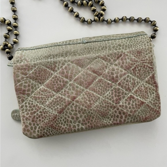 Free People Crossbody Purse Bag Beaded Strap Boho Bohemian Green - Picture 5 of 10